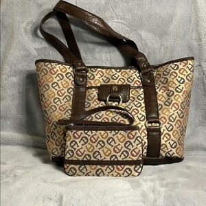 Etienne Aigner Tote Bag And Wristlet Set